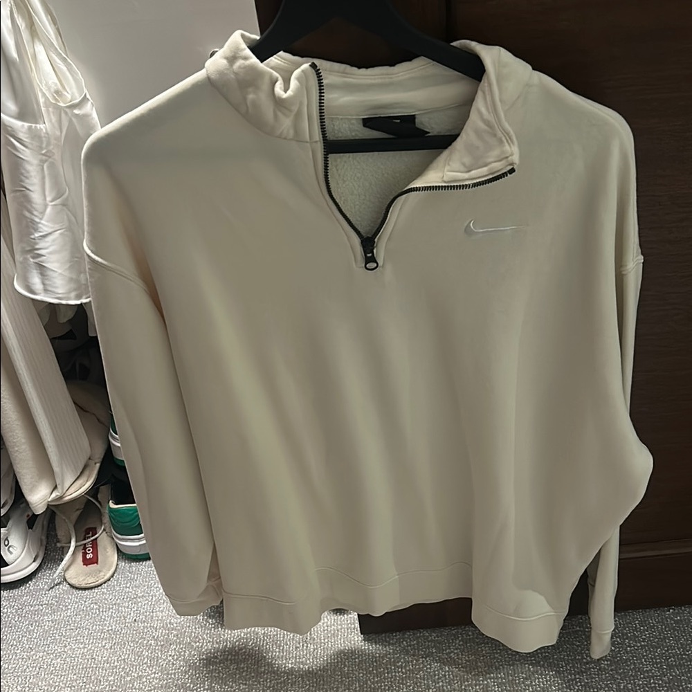 Nike Off-White Quarter-Zip Sweatshirt